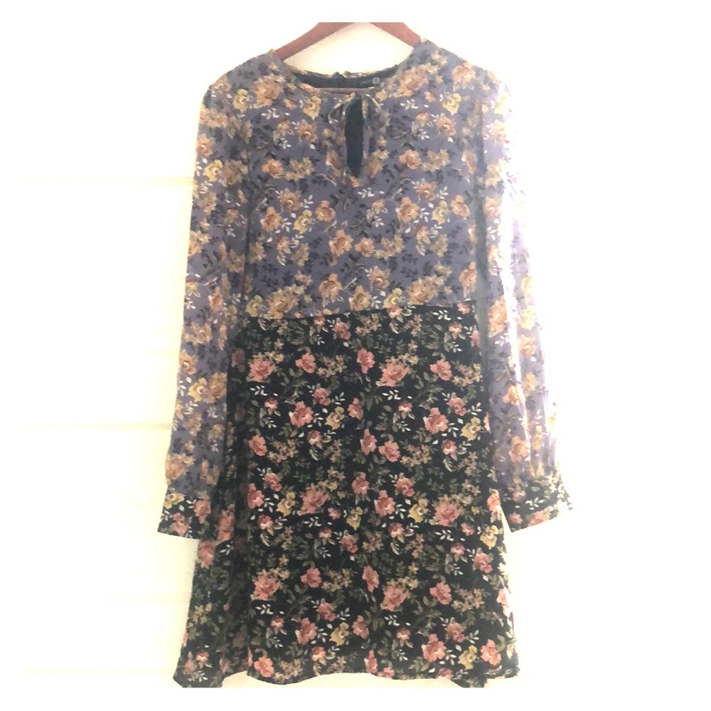 ASOS Two Tone Floral Dress